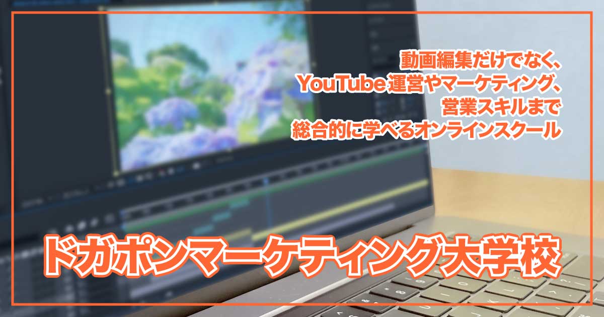動画編集からマーケティングまで学べる！ドガポンでフリーランスを目指すのアイキャッチ画像